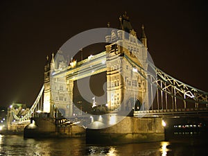 Tower Bridge by night photo