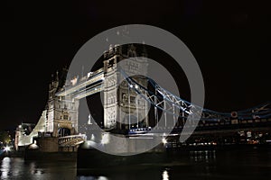 Tower bridge by night, london, england