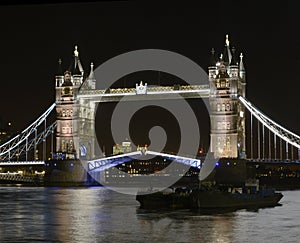 Tower Bridge at night. London. England