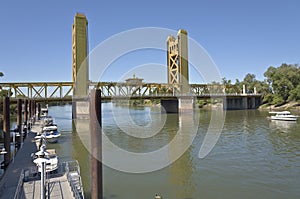 Tower bridge and the Sacramento river California.