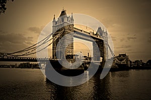 Tower bridge sepia