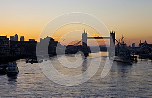 Tower Bridge Sunrise in London