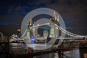 Tower bridge at twilight London England