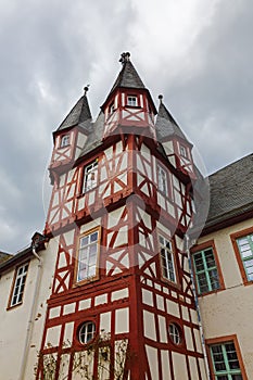Tower of the broemser hof in Ruedesheim am Rhein