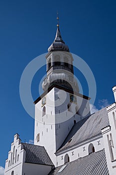 The tower of Budolfi Church, Aalborg, Denmark