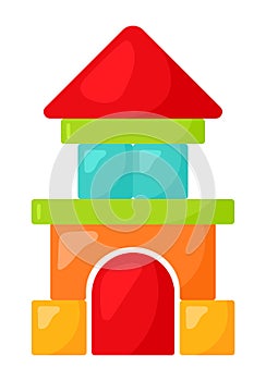 Tower Building Blocks Kids Toy Icon Cartoon PNG Illustration