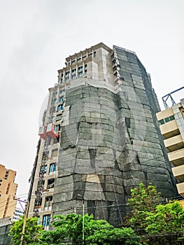 Tower building under construction in Thailand