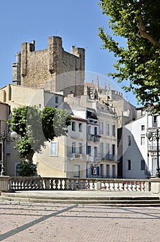 Tower and buildings at Narbonne in France