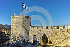 Tower of the Byzantine fortress in Kavala, East Macedonia and Thrace