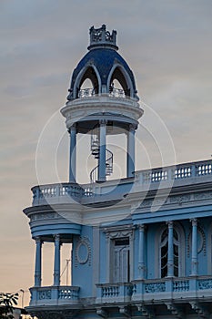 Tower of Casa de la Cultura Benjamin Duarte in Cienfuegos, Cub