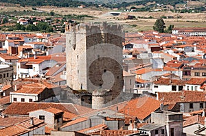 Tower of the castle of the Dukes of Alba, Coria, Spain photo