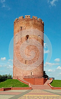 The tower of the castle. Kamyanets, Belarus