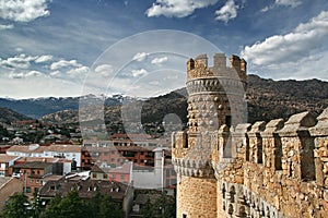 Tower in castle Manzanares el Real - Spain photo