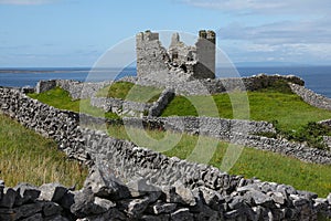 Tower and castle ruins on Inisheer island