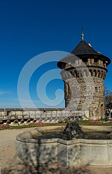 Tower at Castle Wernigerode in Germany. Harz.