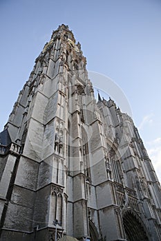 Tower of the cathedral in Antwerp