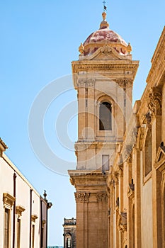 Tower of Cathedral in Noto city photo