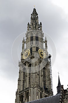 The tower of the Cathedral of Our Lady in Antwerp