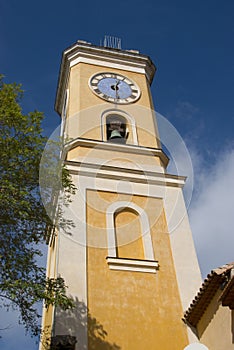 Tower of catholic church in eze, france