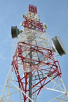 Tower with cell phone antenna system