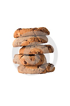 Tower of Choc Chip Biscuits