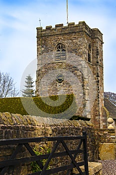 The Tower the Church of All Hallows church in the village of Great Mitton, Lancashire photo