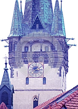 Věž kostela města Prešov, Slovensko