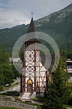 Veža kostola Nepoškvrneného počatia Panny Márie, Starý Smokovec, Slovensko