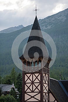 Veža kostola Nepoškvrneného počatia Panny Márie, Starý Smokovec, Slovensko