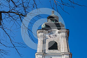 Tower of a Church of Saint Cross in Devin, Bratislava, Slovakia