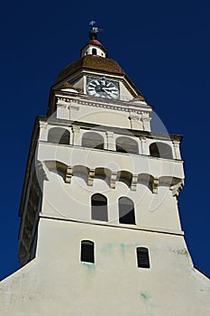 Veža kostola svätého Michala v skalici, prestavaná po dvoch požiaroch v renesančnom a napokon v barokovom