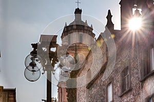 Tower of the church of San Francisco with lamp