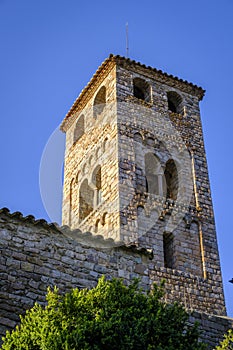 Tower of the church of San Vicente de Espinelves (Spain)