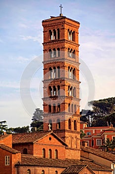 Tower of the church of Santi Giovanni e Paolo in Rome