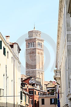 Tower of church in Venice photo