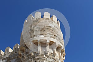 Tower of Citadel of Qaitbay. Egypt, defence.