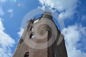 Tower from the city gate Zuidhavenpoort in the old town of Zierikzee, Netherlands