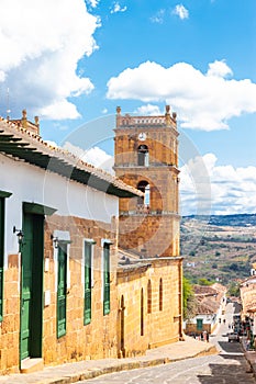 Tower of the church of barichara Santander