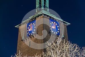 Tower clock of city hall