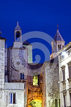 Tower clock in Split Croatia