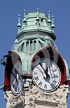 Tower-clock of the station in Rouen photo