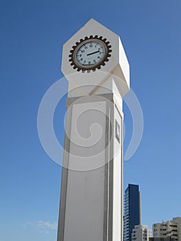 Tower colum facade lighthouse  blue