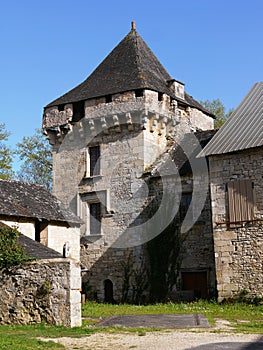 Tower of the Commandery of the village of Condat sur VÃ©zÃ¨re