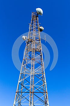 Tower Communications Radio TV Mobiles Signals photo