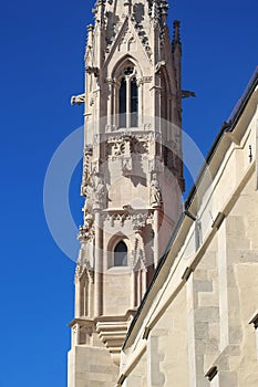 Tower of Convent of the Order of St Clare Nuns Poor Clares on Farska street in Bratislava, Slovakia