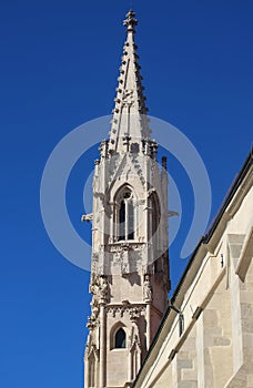 Tower of Convent of the Order of St Clare Nuns Poor Clares on Farska street in Bratislava, Slovakia