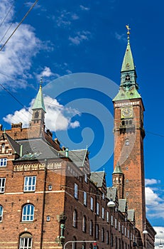 Tower of Copenhagen City Hall, Denmark