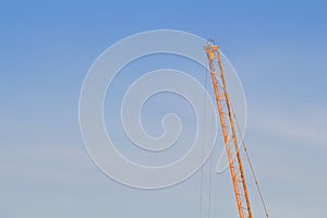 Tower crain construction building in blue sky