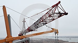 tower crane boom close up