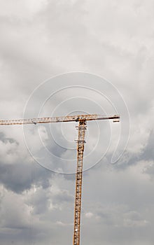 Tower crane at construction site